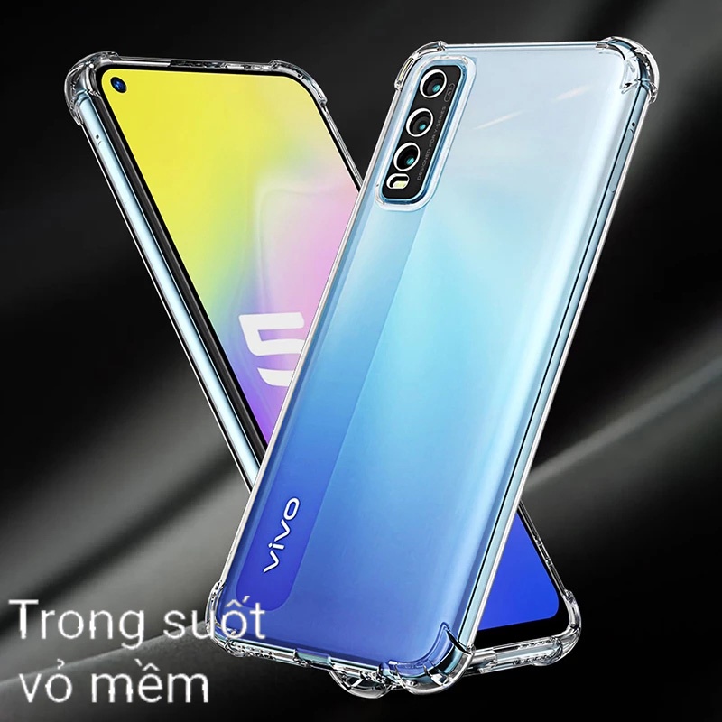 Ốp Điện Thoại Silicon Trong Suốt Chống Sốc Cho Vivo Y12S Y21 Y21S Y15S Y15A V23E Y33S Y01 V21E Y53S Y51 Y3S Y72 5G X60 X70 Pro