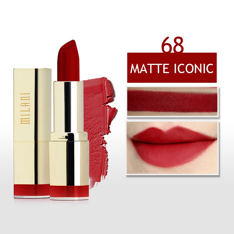 Son lì Milani mầu đỏ 68 MATTE ICONIC- MADE IN USA
