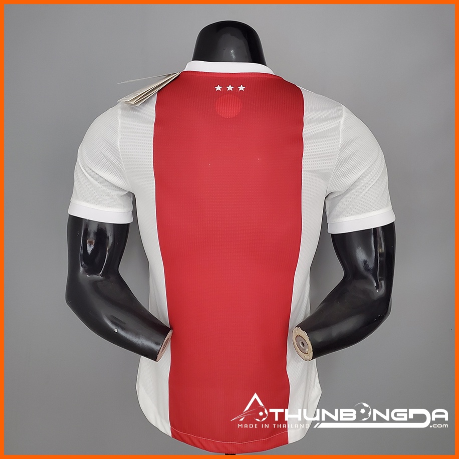 Áo Ajax trắng sọc đỏ sân nhà 2021/2022, 2021/22 Bản PLAYER Issue Body fit cao cấp
