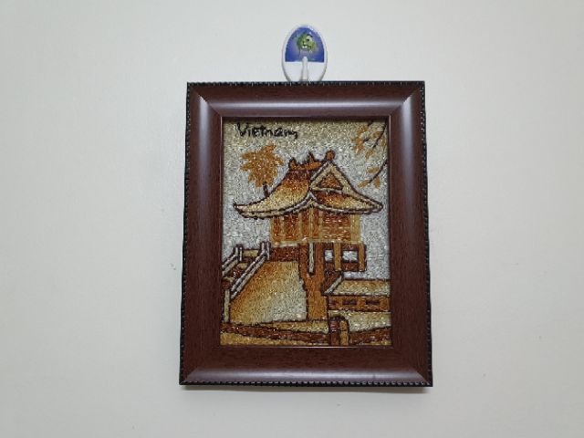 Tranh gạo lưu niệm (20cm×25cm)