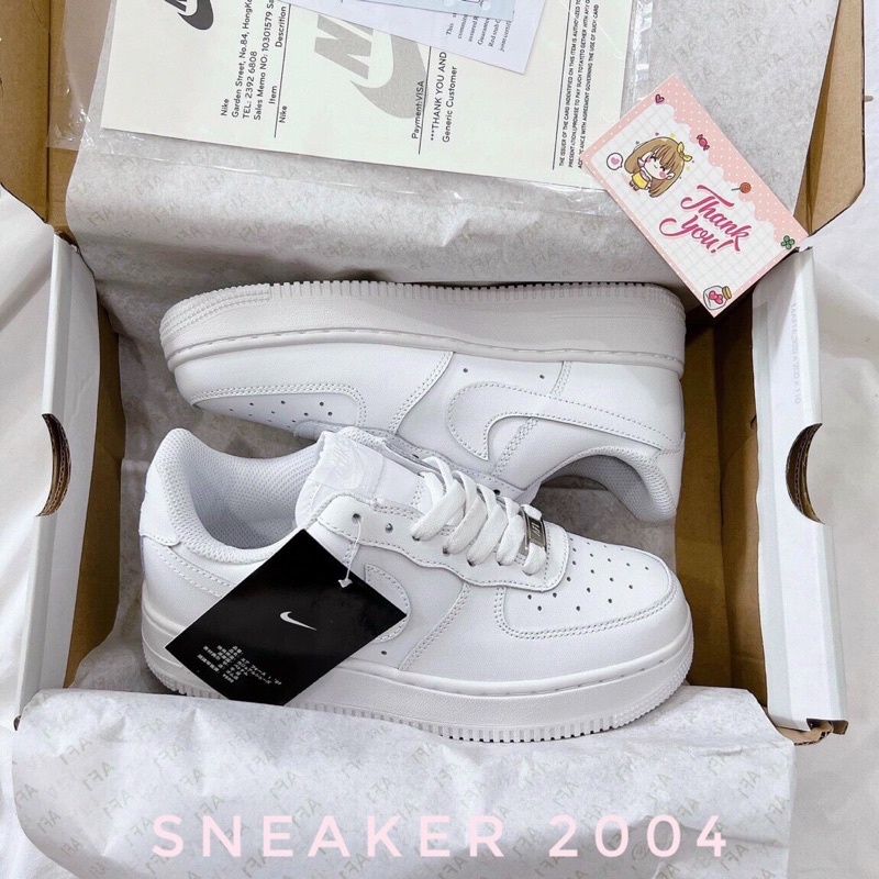 Nike trắng . Giày nike ari force one 11 , Giày af1 trắng nam nữ sneaker