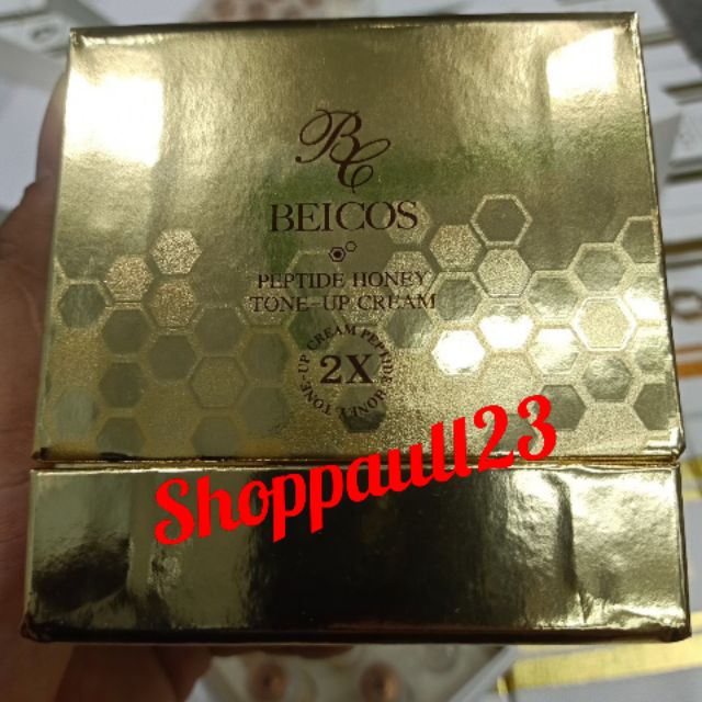 Kem dưỡng trắng Beicos Peptide Honey Tone Up Cream 50g