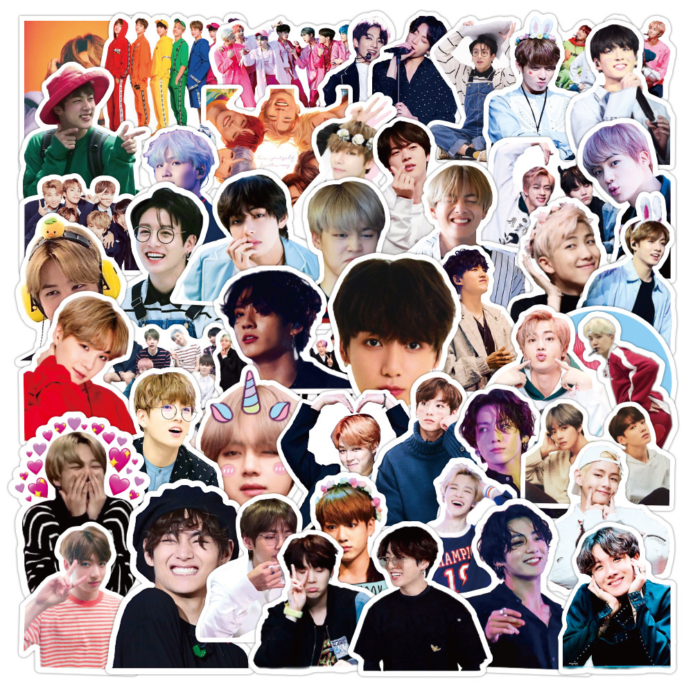 50PCS BTS combines graffiti waterproof stickers