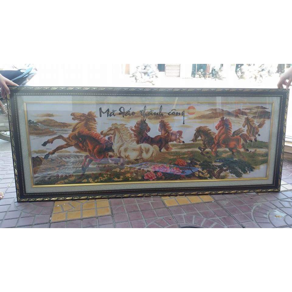 Tranh thêu chữ thập Mã đáo thành công 222572