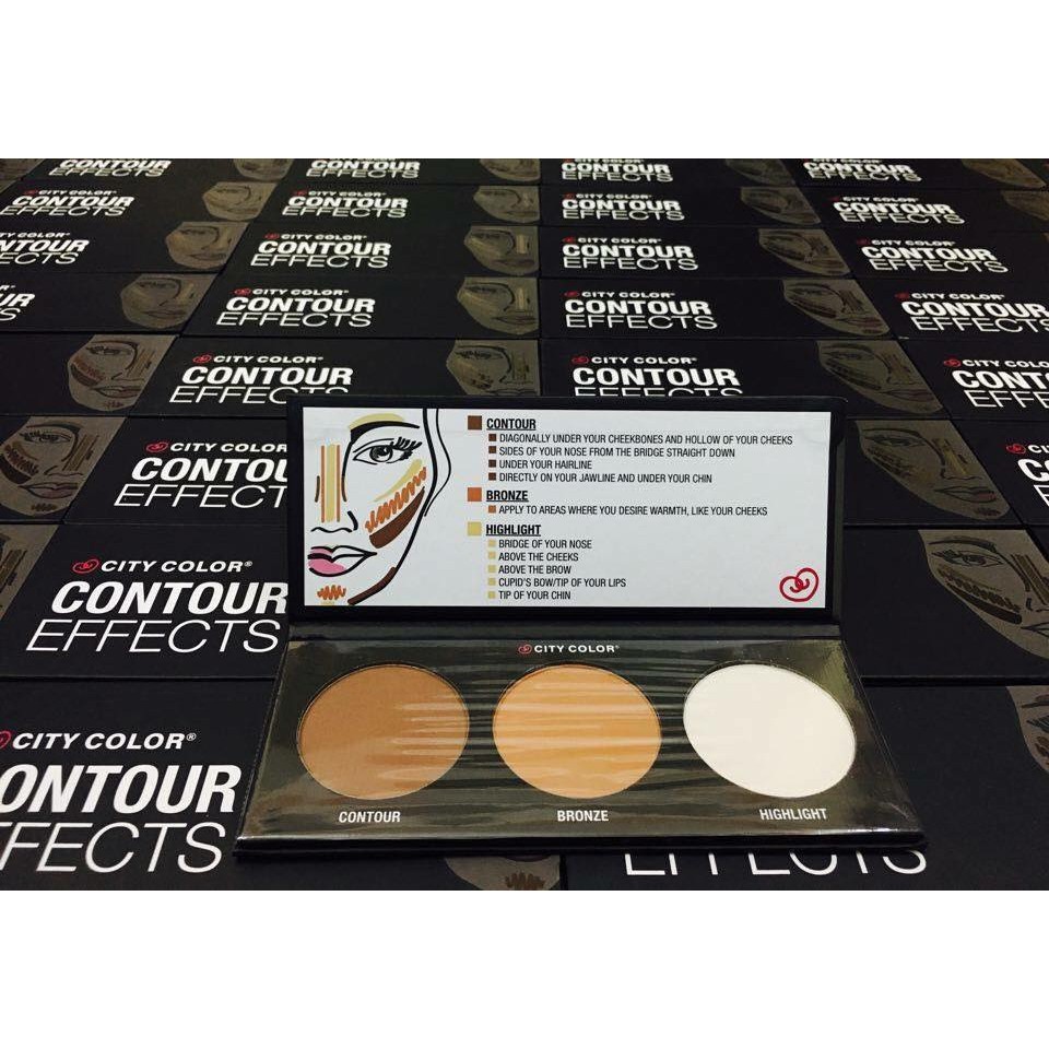 PHẤN TẠO KHỐI 3 Ô CITY COLOR CONTOUR EFFECTS PALETTE