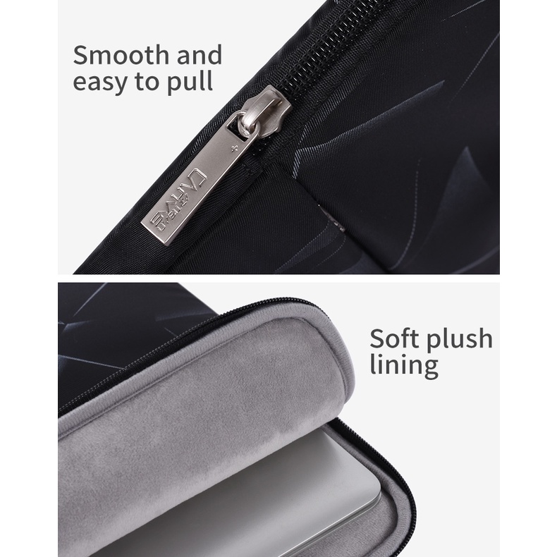 CanvasArtisan Túi đựng laptop vải họa tiết 3D có túi trước thích hợp cho Matebook M1 M2 Air Pro Acer Dell 11/12/13/14/15 inch