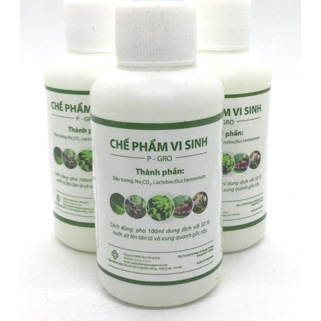 Combo 3 chai Chế phẩm vi sinh P Gro 100ml giúp cây trồng khỏe mạnh 100ml/ chai