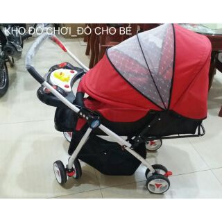 Xe đẩy 2 chiều 3 tư thế có nhạc, có thể gấp gọn