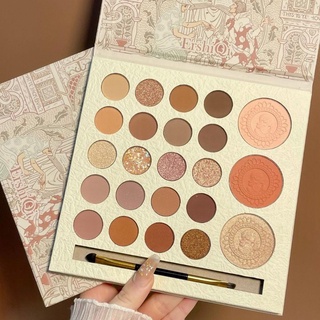 Phấn mắt ershiqi 23 ô má hồng kèm cọ