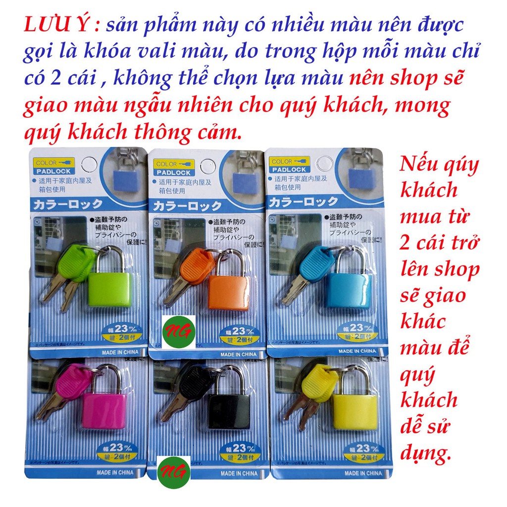 Ổ khóa vali túi xách tủ cá nhân mini 20 MM có nhiều loại để lựa chọn