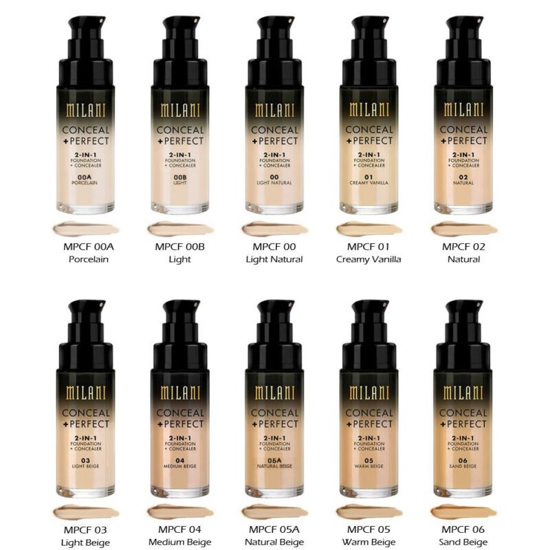 Milani - Kem Nền Che Khuyết Điểm Milani CONCEAL + PERFECT 2 In 1 Foundation + Concealer (30ml)