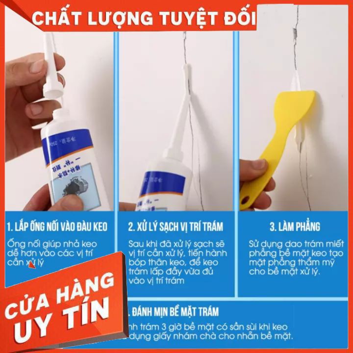 Keo Vá Vết Nứt Tường Nhà Cao Cấp Chống Nước Chống Mốc