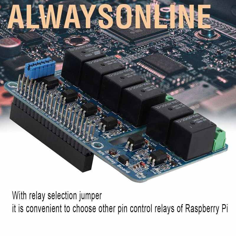 CHANNEL Bản Mạch Mở Rộng 6 Kênh 5a Rpi Cho Raspberry Pi A + / B 2b 3b Gf