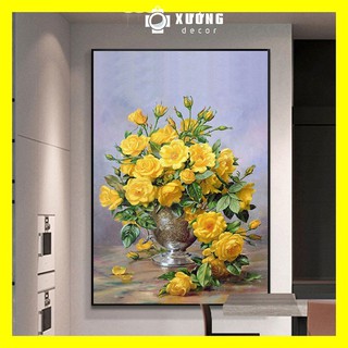 Tranh Treo Tường - Khung Tranh Canvas 30x40cm (Kèm Khung + Đinh Treo) Loại Ép Fomex cao cấp