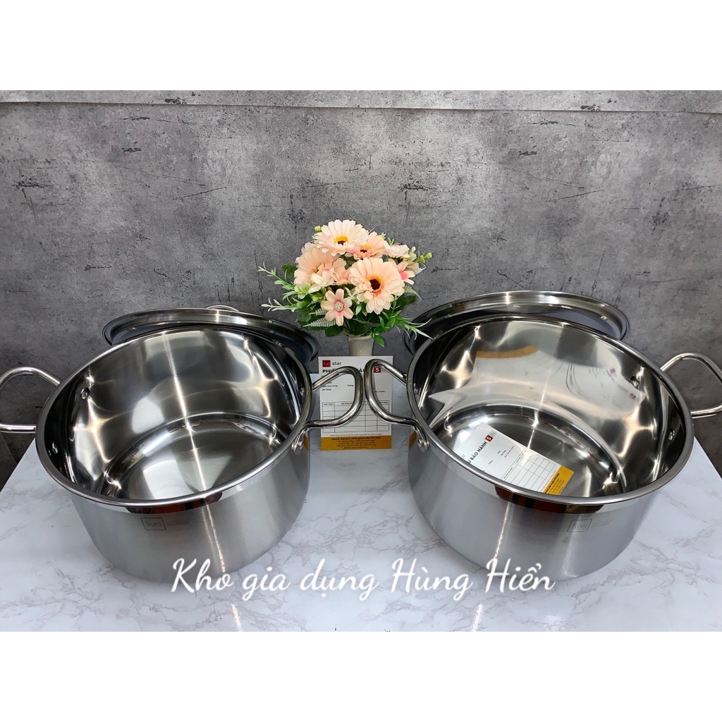Nồi luộc gà inox 3 đáy Fivestar 28cm/30cm - Dùng được trên bếp từ, Inox cao cấp an toàn cho sức khỏe