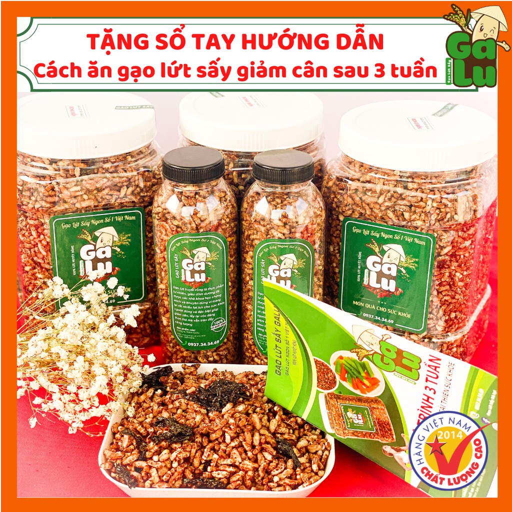 Gạo Lứt Sấy Rong Biển Galu Hũ(Túi) 500gram + Tặng sổ hướng dẫn cách ăn giảm cân sau 3 tuần ( Đầy đủ giấy VSATTP ) | BigBuy360 - bigbuy360.vn
