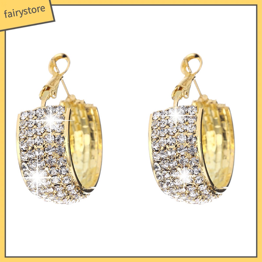 Hoa tai đính đá kiểu dáng sang trọng dành cho nữ