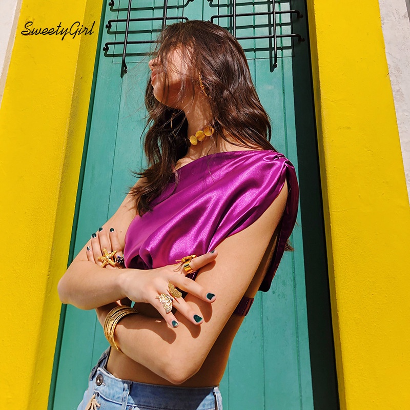 Áo Hai Dây Màu Trơn Dáng Ôm 2022 Thời Trang Cho Nữ