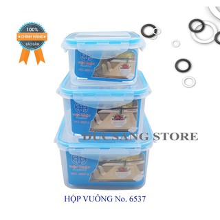 BỘ 3 HỘP ĐỰNG THỰC PHẨM NHỰA VUÔNG VIỆT NHẬT -  6537