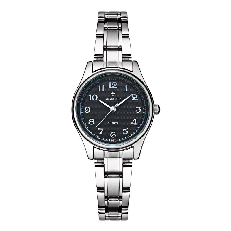 ĐỒNG HỒ ĐÔI NAM-NỮ WWOOR 8805 MẶT TRÒN,DÂY THÉP CAO CẤP Bán lẻ giá sỉ