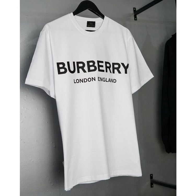 Áo Phông Hè Cao Cấp , Áo Thun Tay Lỡ Form Rộng Cổ Tròn In Hoạ TIẾT Chữ BURBERRY Cực Chất