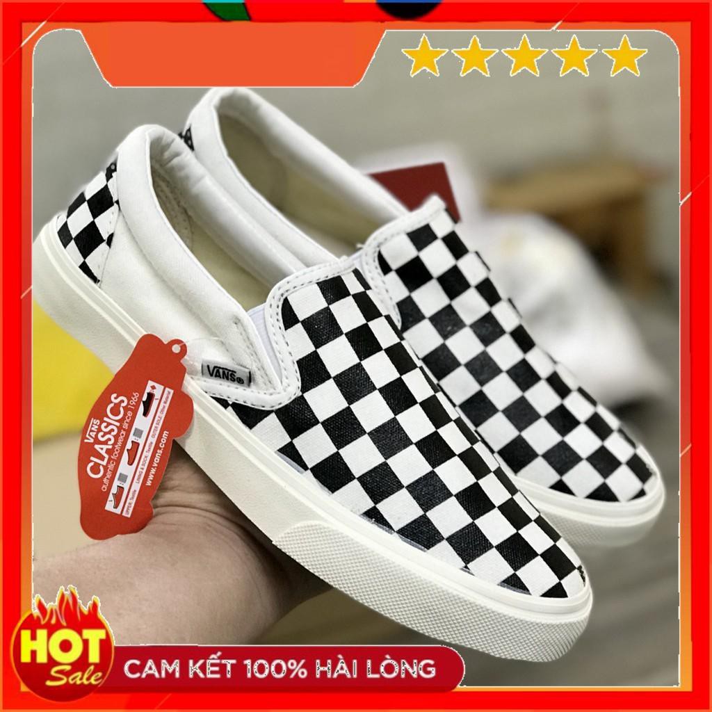 {FLASH SALE 10.10} Giày Vans caro lười , buộc dây hàng đẹp full box bill dành cho nam nữ freeship | BigBuy360 - bigbuy360.vn