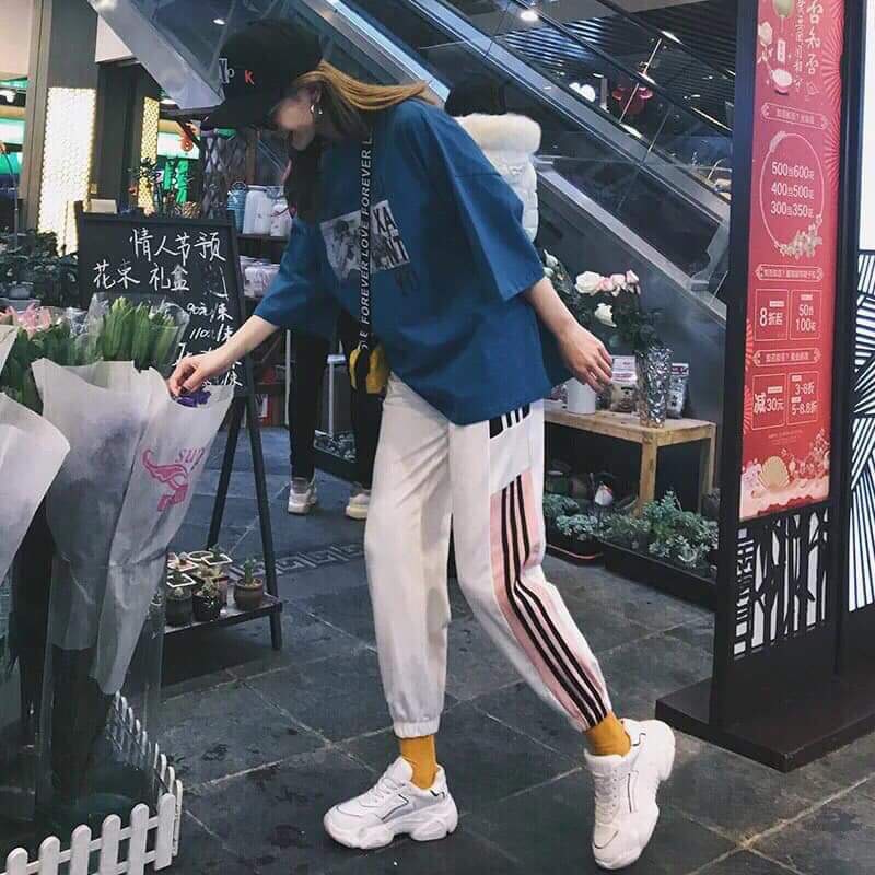QUẦN JOGGER NỈ 3 SỌC ĐEN SIÊU HOT