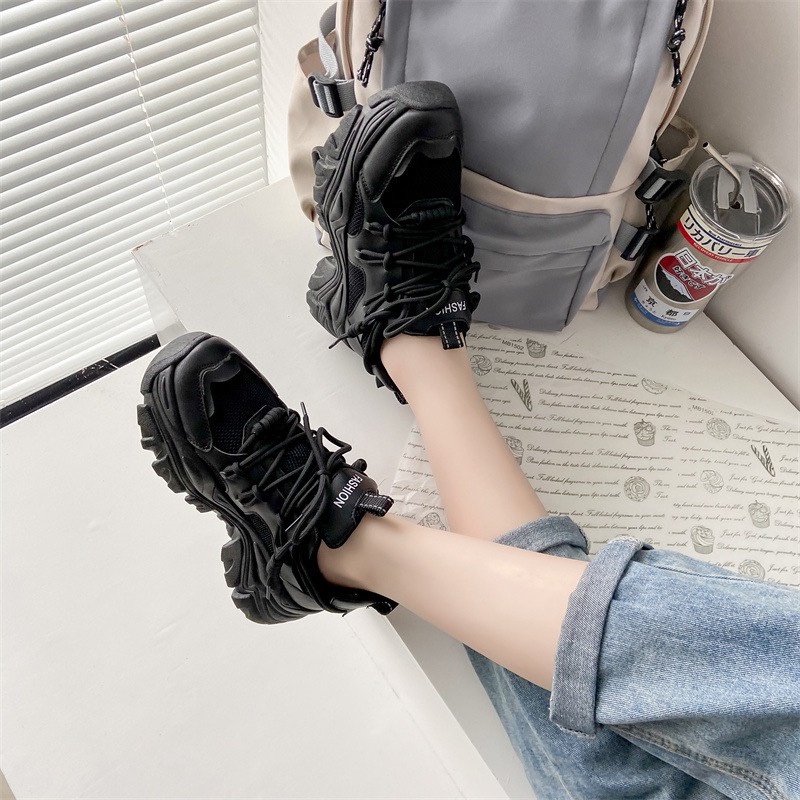 Giày MWC 0643 - Giày Thể Thao Nữ Đế Cao, Sneaker Đế Cao 4cm Kiểu Dáng Năng Động Cá Tính