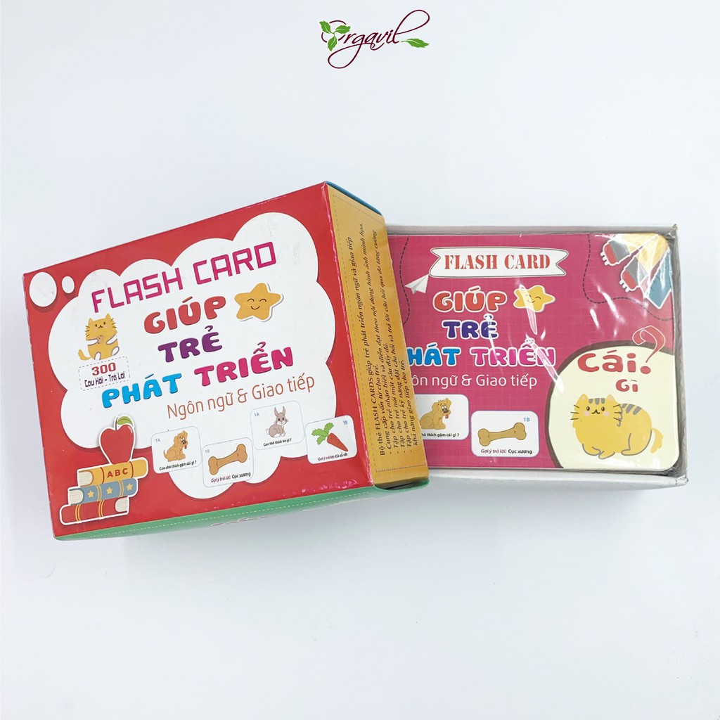 Bộ Thẻ Học Thông Minh Glenn Doman, Flashcard Giúp Trẻ Phát Triển Ngôn Ngữ Và Giao Tiếp - Orgavil