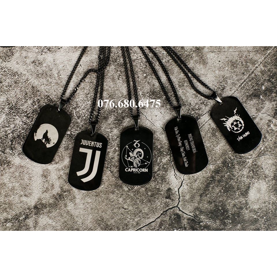 Thẻ Bài Quân Nhân Khắc Hình DOGTAG