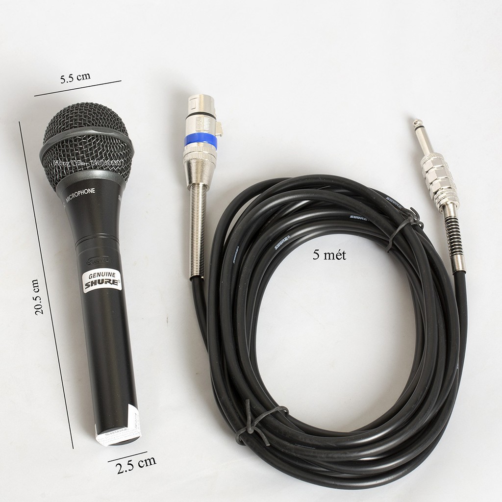 Micro Mic Karaoke Shure 959 Kèm dây micro 6m cao cấp chống hú