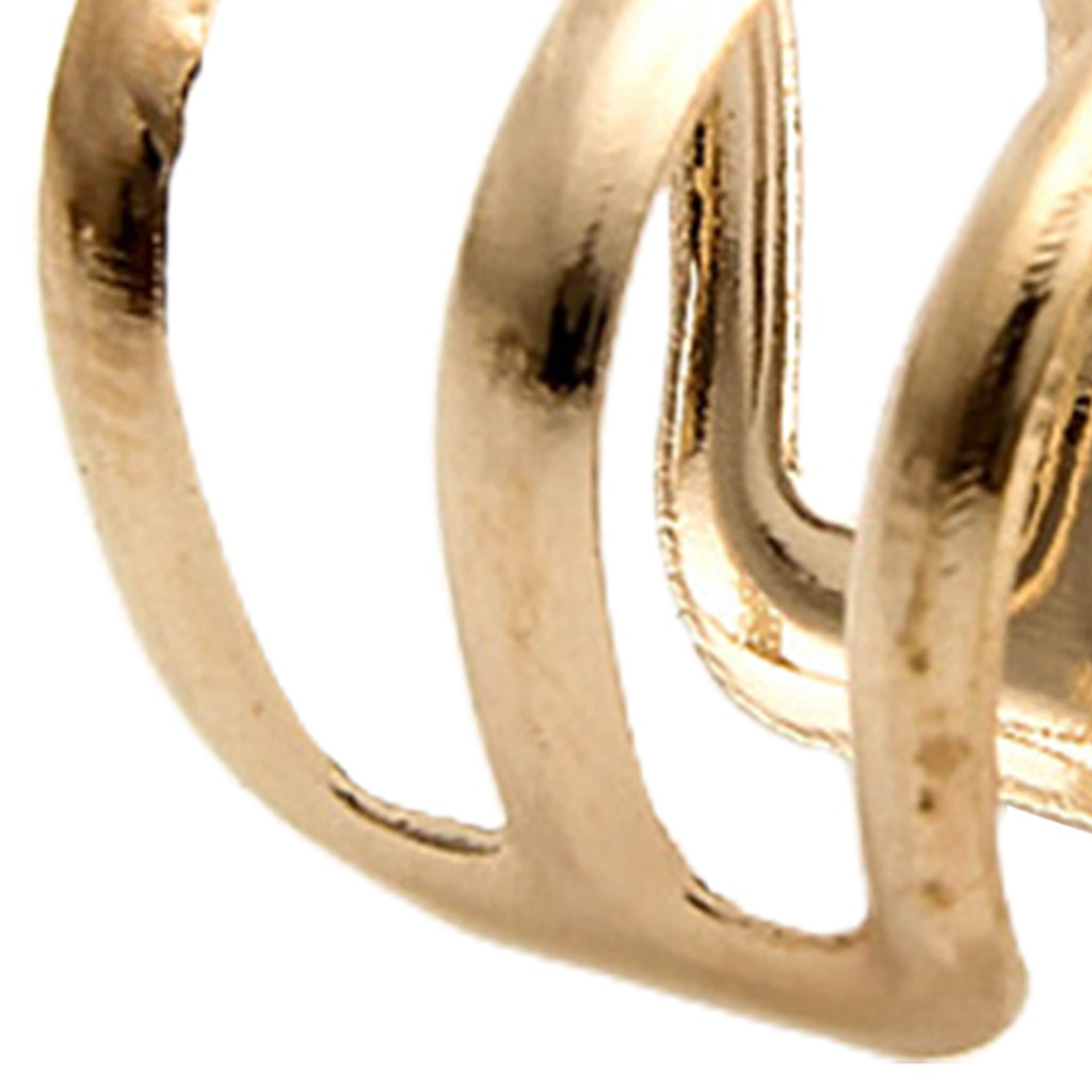 Khuyên kẹp vành tai thiết kế 3 khoen rỗng có thể điều chỉnh làm nhẫn đeo tay cho nữ khi đi du lịch / mua sắm