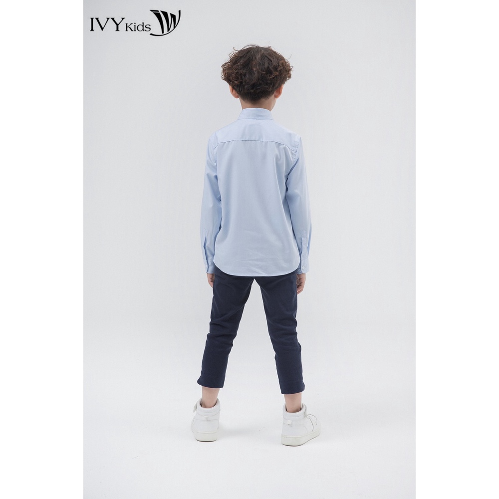 Áo sơ mi cổ đức bé trai IVY moda MS 17K1011