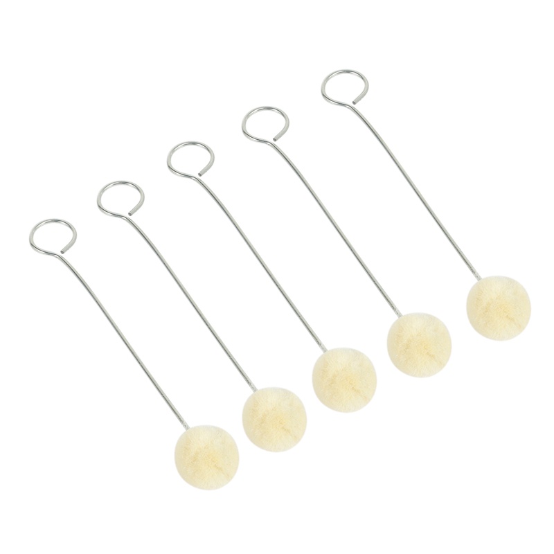 Set 50 Cọ Nhuộm Da Đầu Bóng Bằng Len Có Tay Cầm Kim Loại DIY