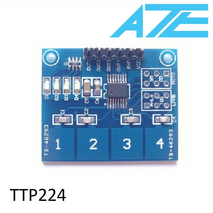 Module Bàn Phím Cảm Ứng Chạm 4 kênh TTP224 - (1F4 - 1)