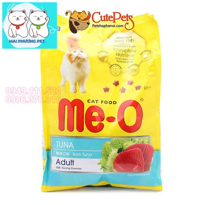 ￼Combo 3 gói Thức ăn cho mèo lớn đã trưởng thành trên 1 tuổi Me-O Adult 350gr
