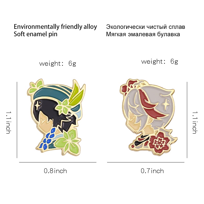 Trâm cài áo QIHE JEWELRY game Genshin Periphery làm quà tặng cho bạn bè