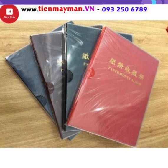 [SHOPEE TRỢ GIÁ] Album Đựng Tiền Cố Định 20 Trang 3 Ngăn Đựng Được 60 Tờ