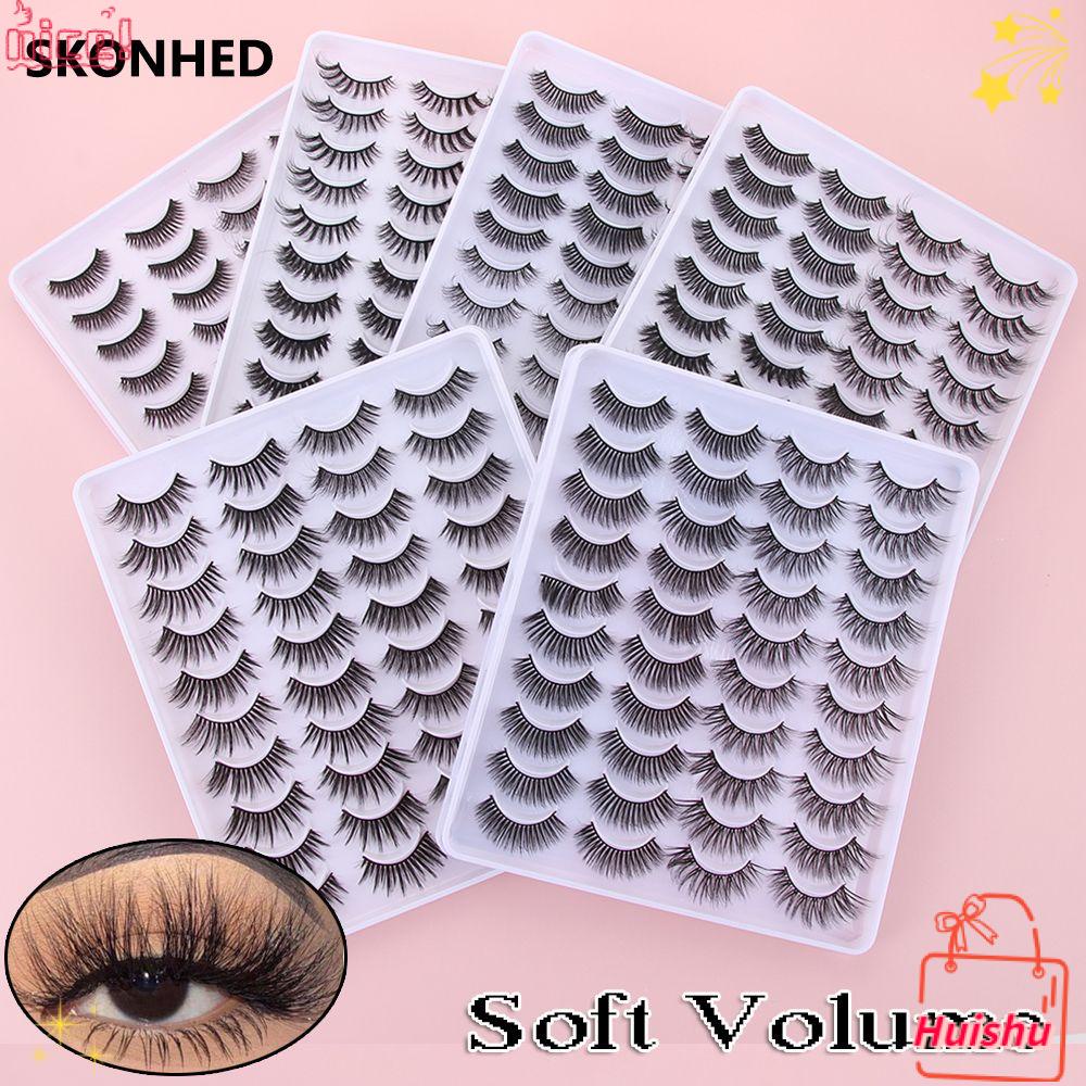 Set 20 Cặp Lông Mi Giả Dài Và Dày Tự Làm Đẹp Mắt