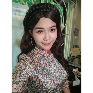 Bờm tóc tết sang chảnh bản kép 4cm