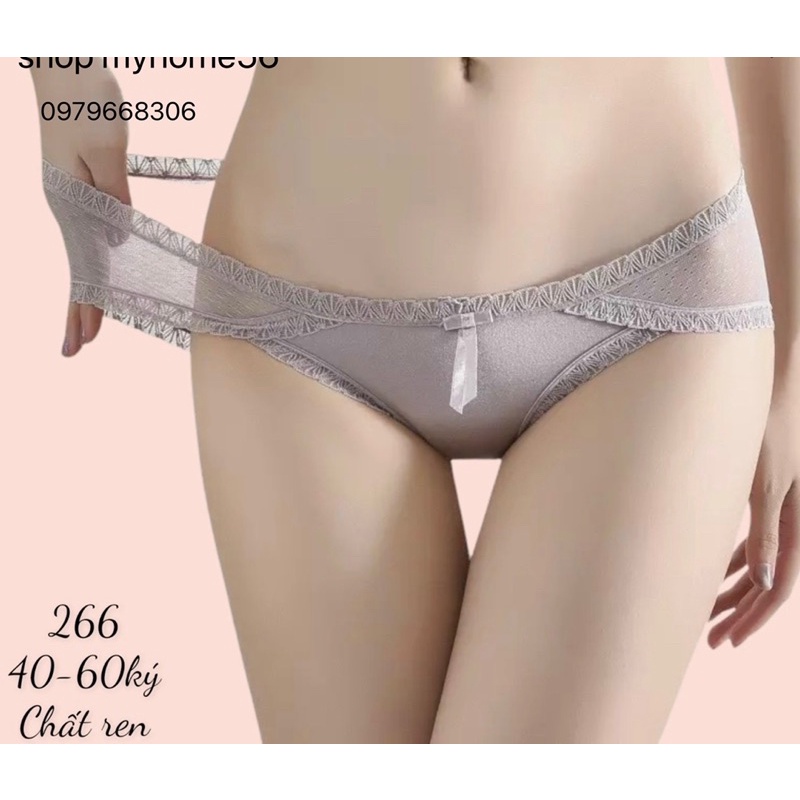 Quần lót ren phối lụa siêu sang chảnh 662 (lẻ1c)