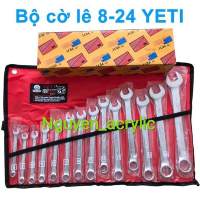 Bộ cờ lê khóa vòng miệng Yeti ( USA ) 14 chi tiết ( 8&gt;24 )