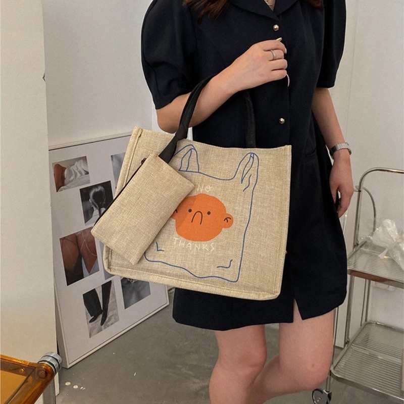 Túi Xách Tay Chất Liệu Canvas Phong Cách Hàn Quốc Chất Lượng Cao NB00084 2022