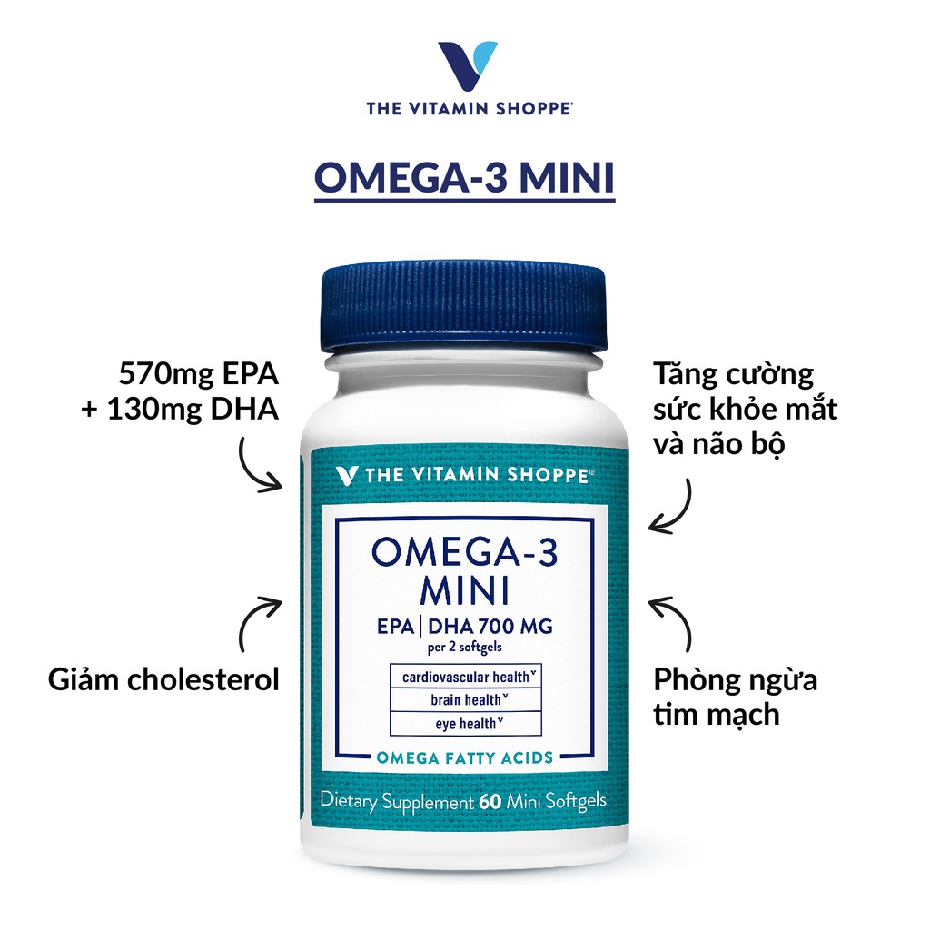 [TPNK CHÍNH HÃNG] PHÒNG NGỪA TRIỆU CHỨNG TIM MẠCH - OMEGA-3 MINI