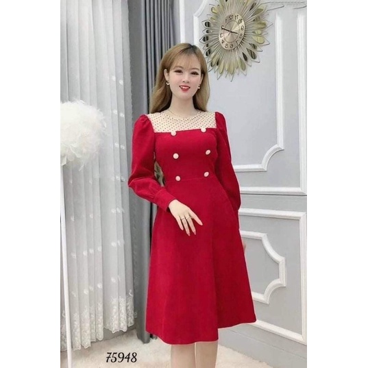 Đầm thiết kế cao cấp phối lưới 55-92ký (912)