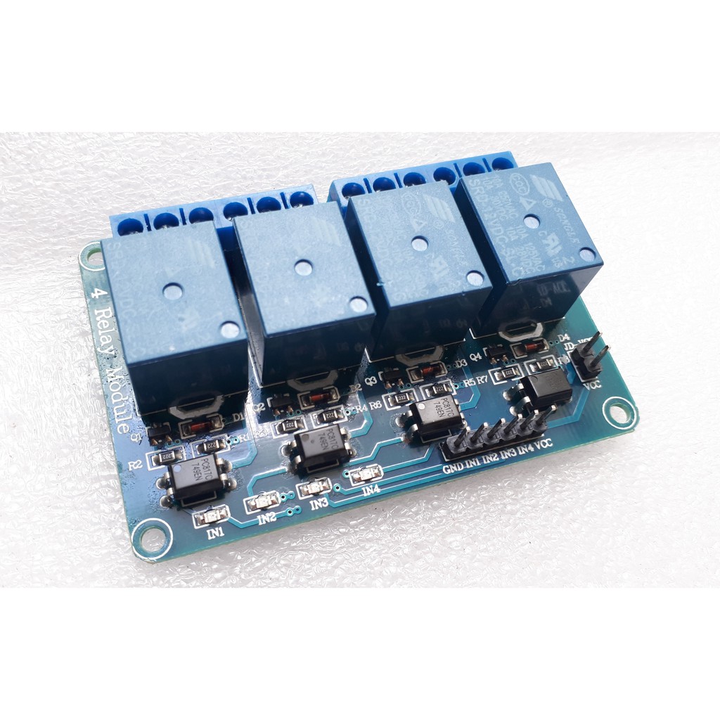 Module Relay 4 Kênh 12V 220V/10A có opto cách ly