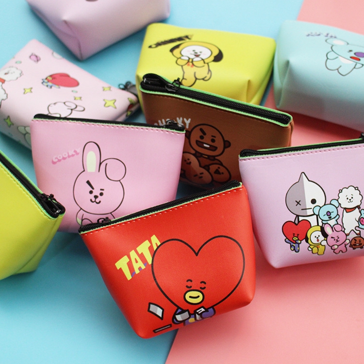 Ví Da Pu Đựng Tiền Xu In Hình Các Nhân Vật Bt21 Của Bts