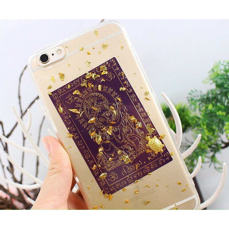 Linh phù dán voi Geisha tây tạng mix ràu vàng mini mang lại bình an tài lộc