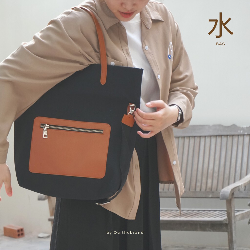 Mizu Bag - Túi Đeo Chéo Phối Da OuiTheBrand