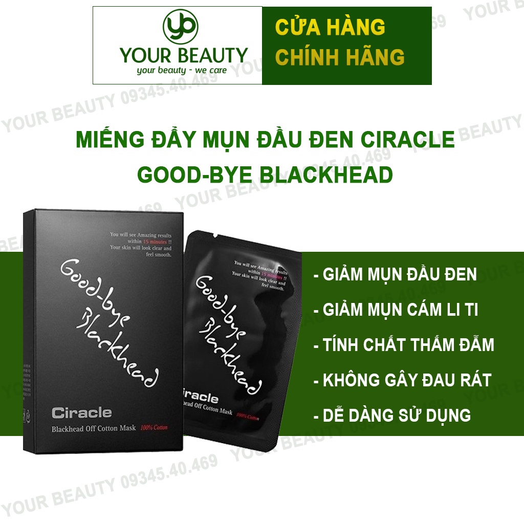 Miếng đẩy mụn đầu đen Ciracle Goodbye Blackhead Off Cotton Mask